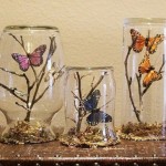 Decorative composition with butterflies