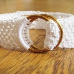 Bracelet or belt with weaving a macrame