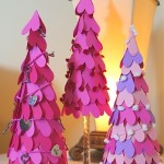 Cute Valentines Day ideas. Tree of paper hearts