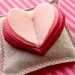 Healthy idea for Valentines Day. Aromatherapy pillow with hearts