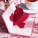 Valentine card with 3D heart