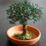 Homemade bead Tree. DIY idea for crafts lovers
