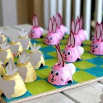 Rabbit vs. chicken. How to make homemade funny checkers for kids
