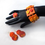 Bright accessories made with their hands. Handmade Polymer clay bracelet