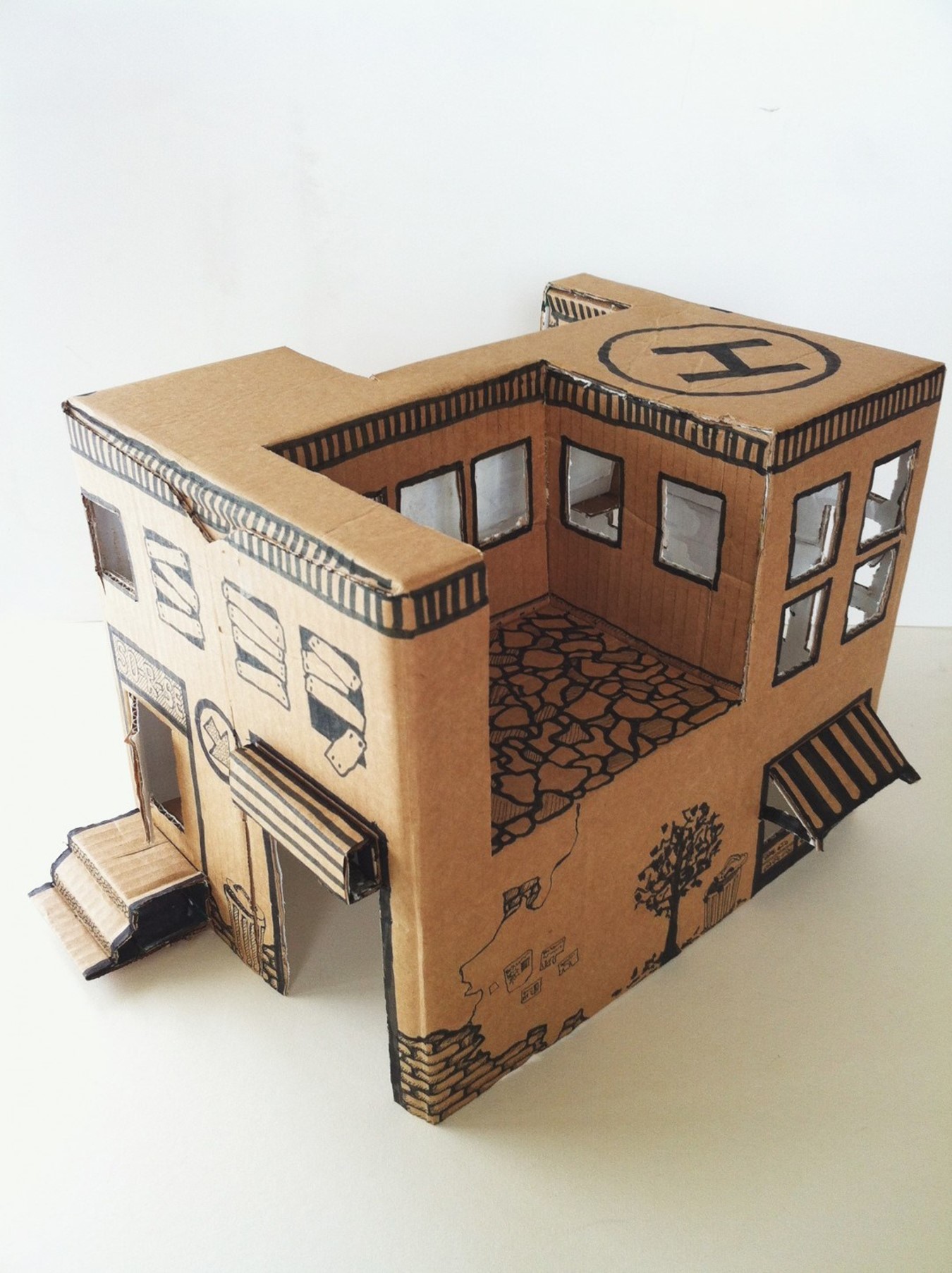 Instruction from Mom: how to make a simple toy house from ...