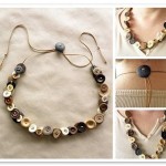 What can be made of buttons: Handmade necklace with adjustable buckle