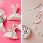 Eared bags for candy: Simple Easter idea for kids