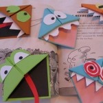 Homemade bookmarks in the form of monsters