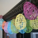 Eggs of threads. Simple Easter crafts for kids to make with their own hands