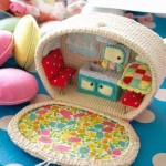 Cute knitted camper. The idea for a handmade children’s toy