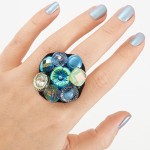 Unusual mother’s day crafts: Homemade ring from buttons