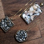 Homemade jewelry: Pendant made of stones with their hands