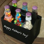 Simple and fun fathers day gifts: bottles with sweets