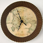 Handmade clocks “Antique Map”