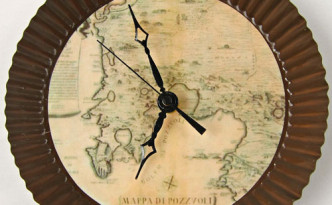 Handmade clocks "Antique Map"
