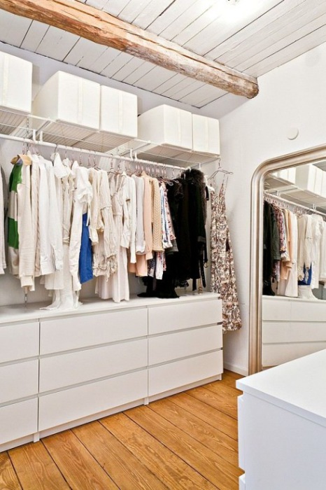 Bright and spacious walk-in closet