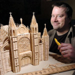 Contemporary art masterpieces of toothpicks by Stan Munro. Ideas for creative
