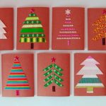 Cute christmas cards with simple applique