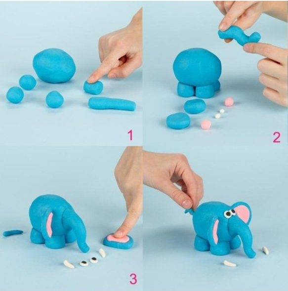 Arts and crafts of plasticine for 