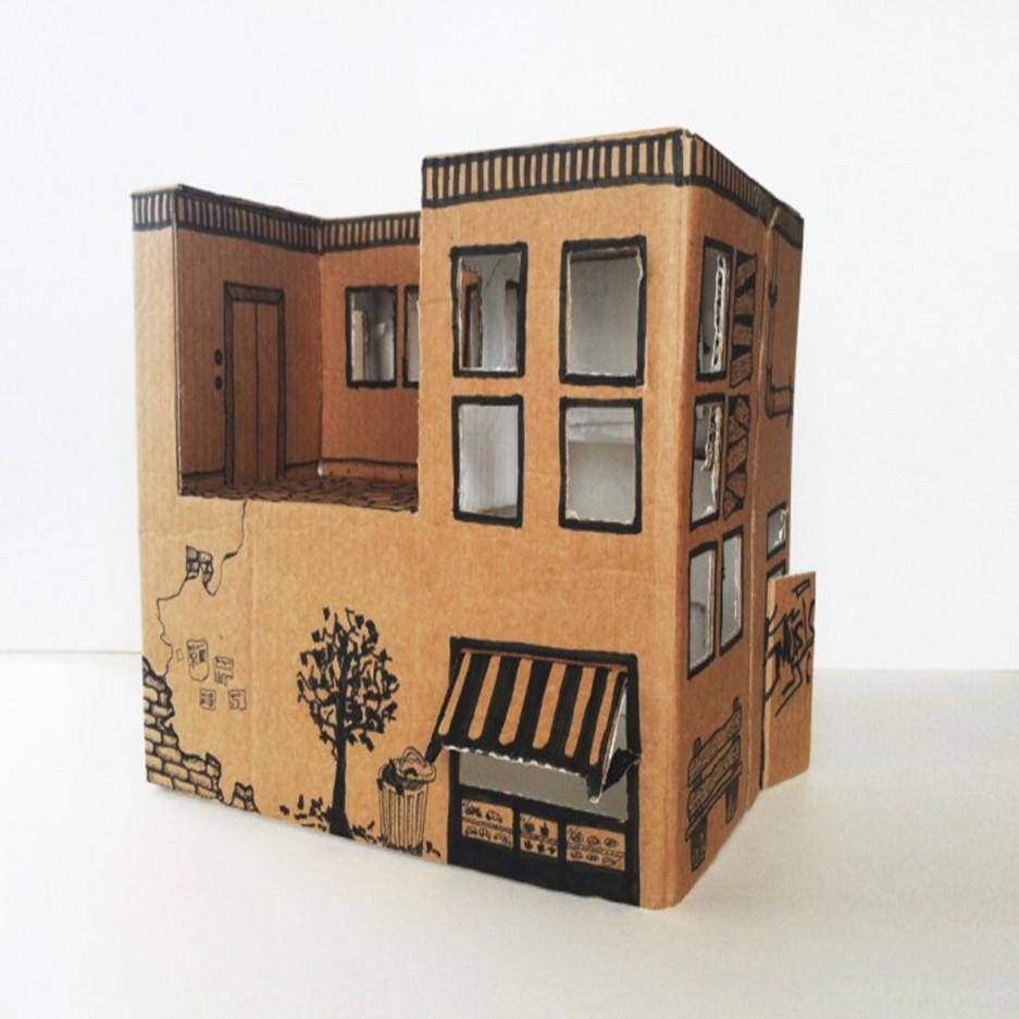 Instruction from Mom: how to make a simple toy house from a cardboard