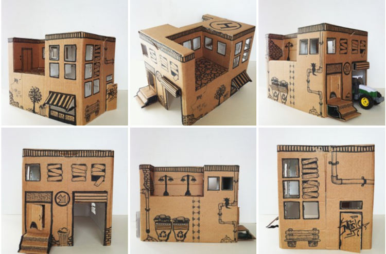 Instruction from Mom: how to make a simple toy house from a cardboard