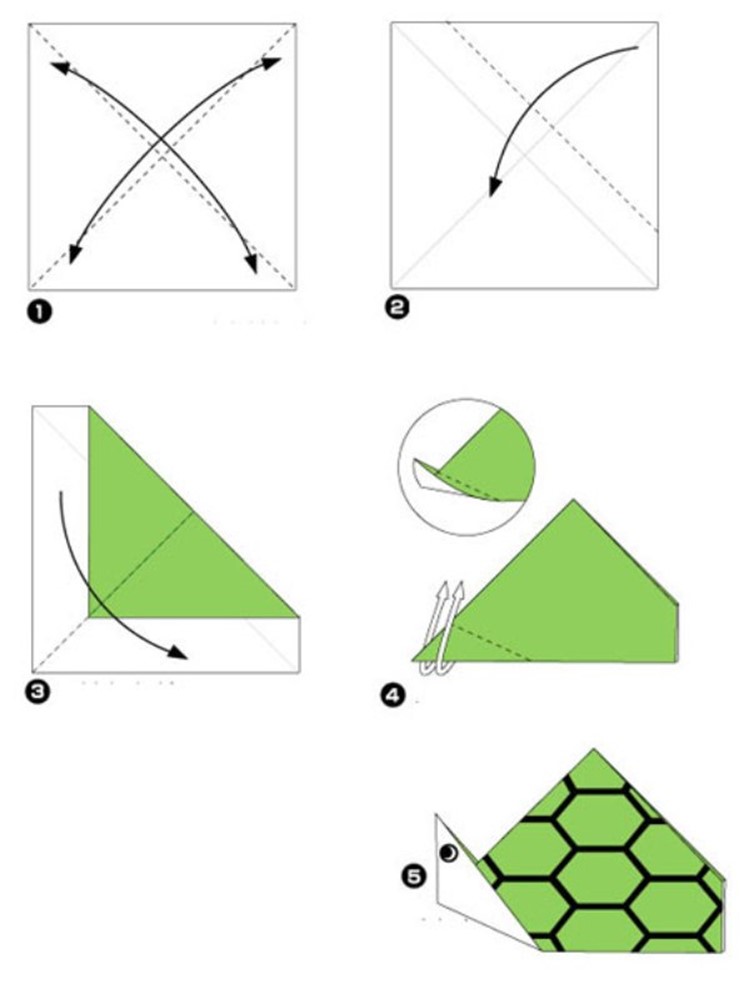 Simple origami for kids and their parents. Selection of funny and