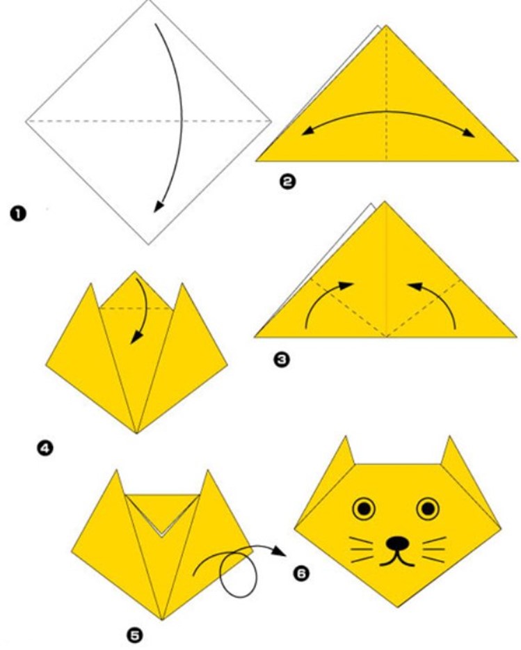 Simple origami for kids and their parents. Selection of funny and cute ...