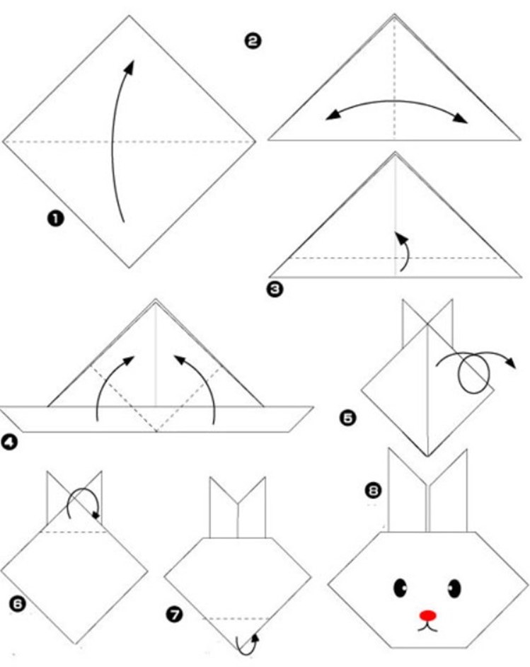 Simple origami for kids and their parents. Selection of funny and cute ...