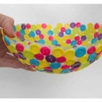 How to make colorful plate of buttons