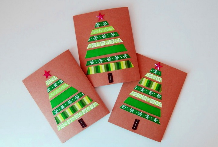 Cute christmas cards with simple applique – DIY is FUN