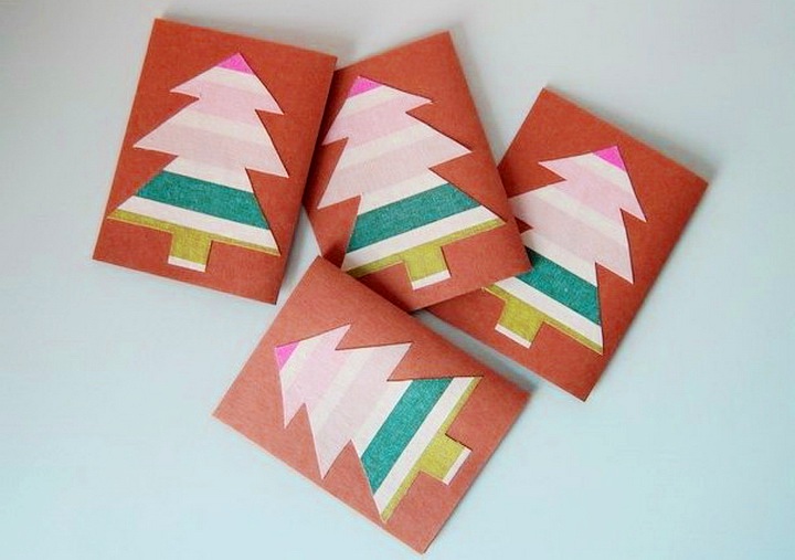 Cute christmas cards with simple applique – DIY is FUN
